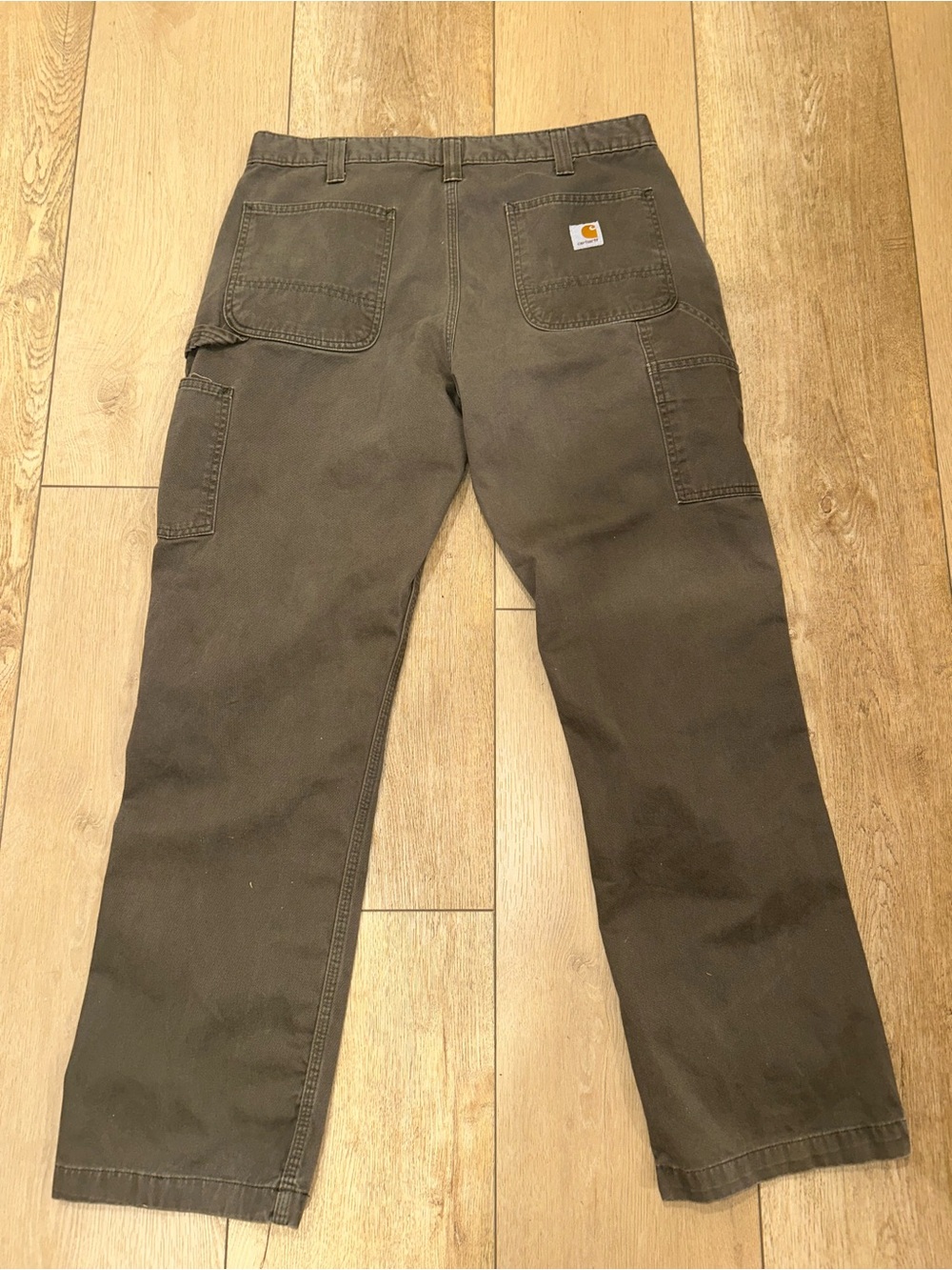 Carhartt Mens Pants B324 DFE 36x32 (31) Work Olive Green Utility Carpenter